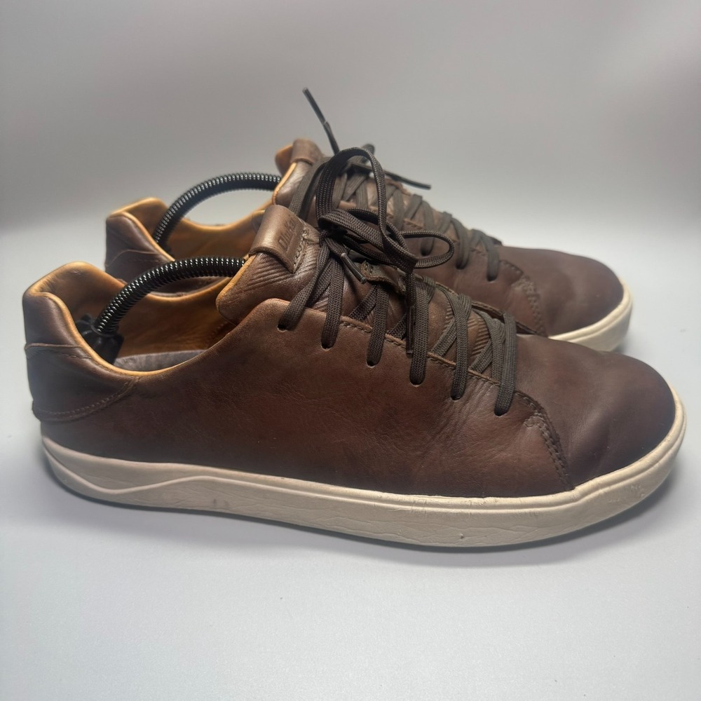 OluKai Lae'ahi Li'ili Leather Lace Up Sneaker Mens 11 Casual Shoes 10455-6363